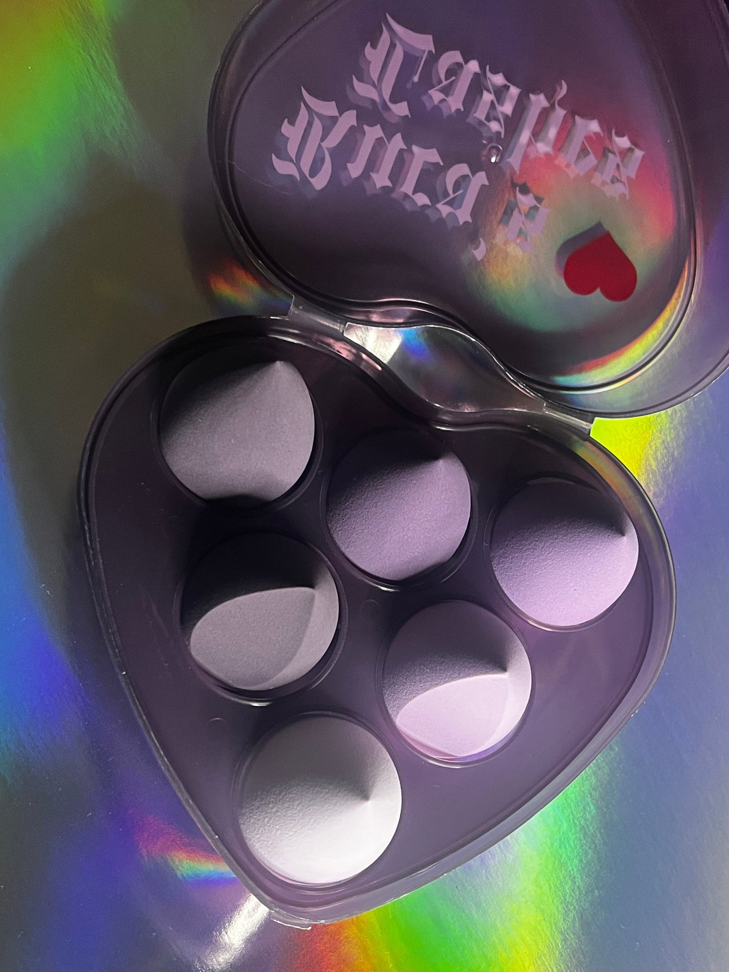 Ruca's Lashes Makeup Sponge Heart Shaped Case