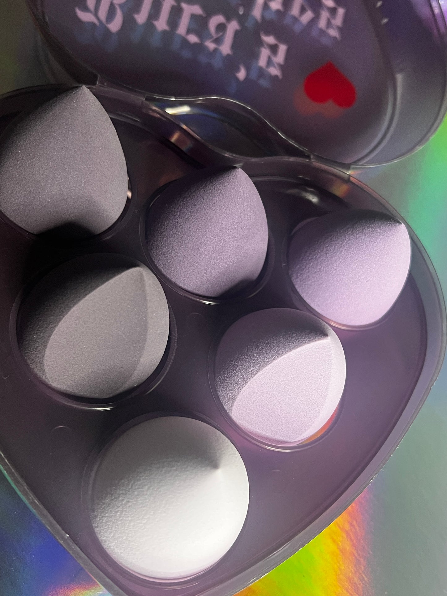Ruca's Lashes Makeup Sponge Heart Shaped Case