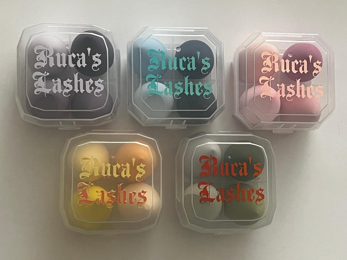 Ruca's Lashes 4 Pcs Makeup Sponge Set With Storage Box